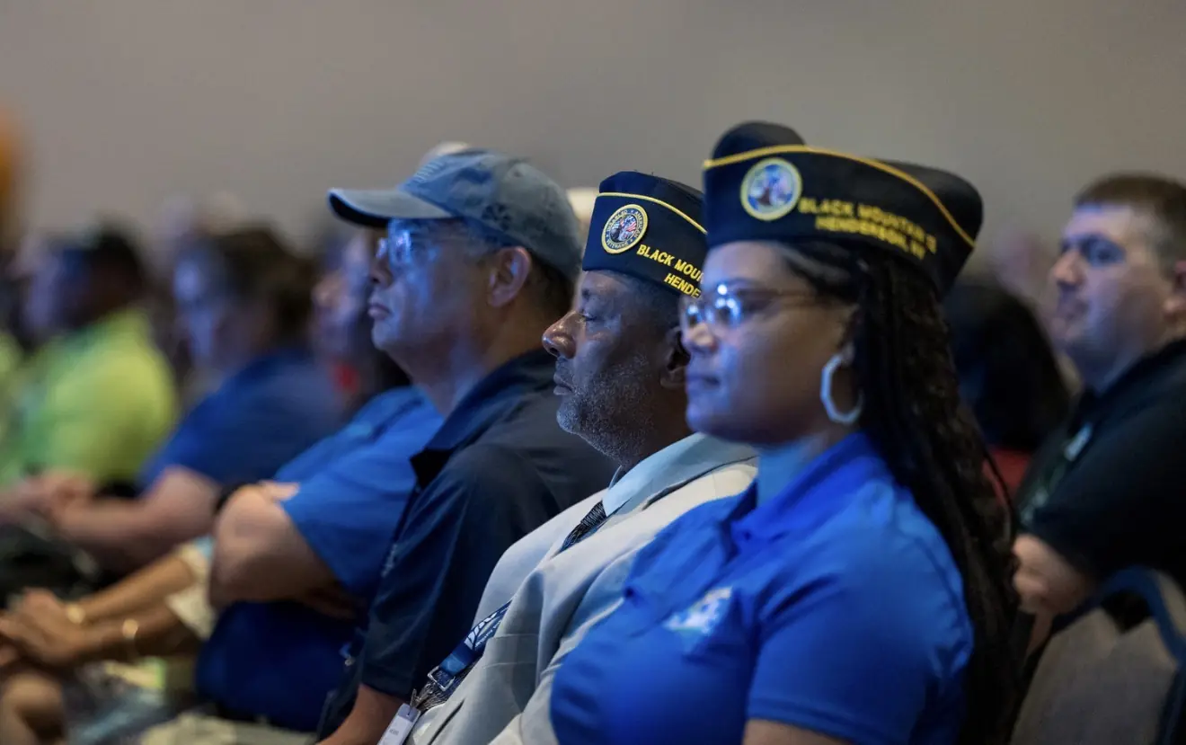 Delegates, speakers, and DAV leadership take part in convention proceedings.