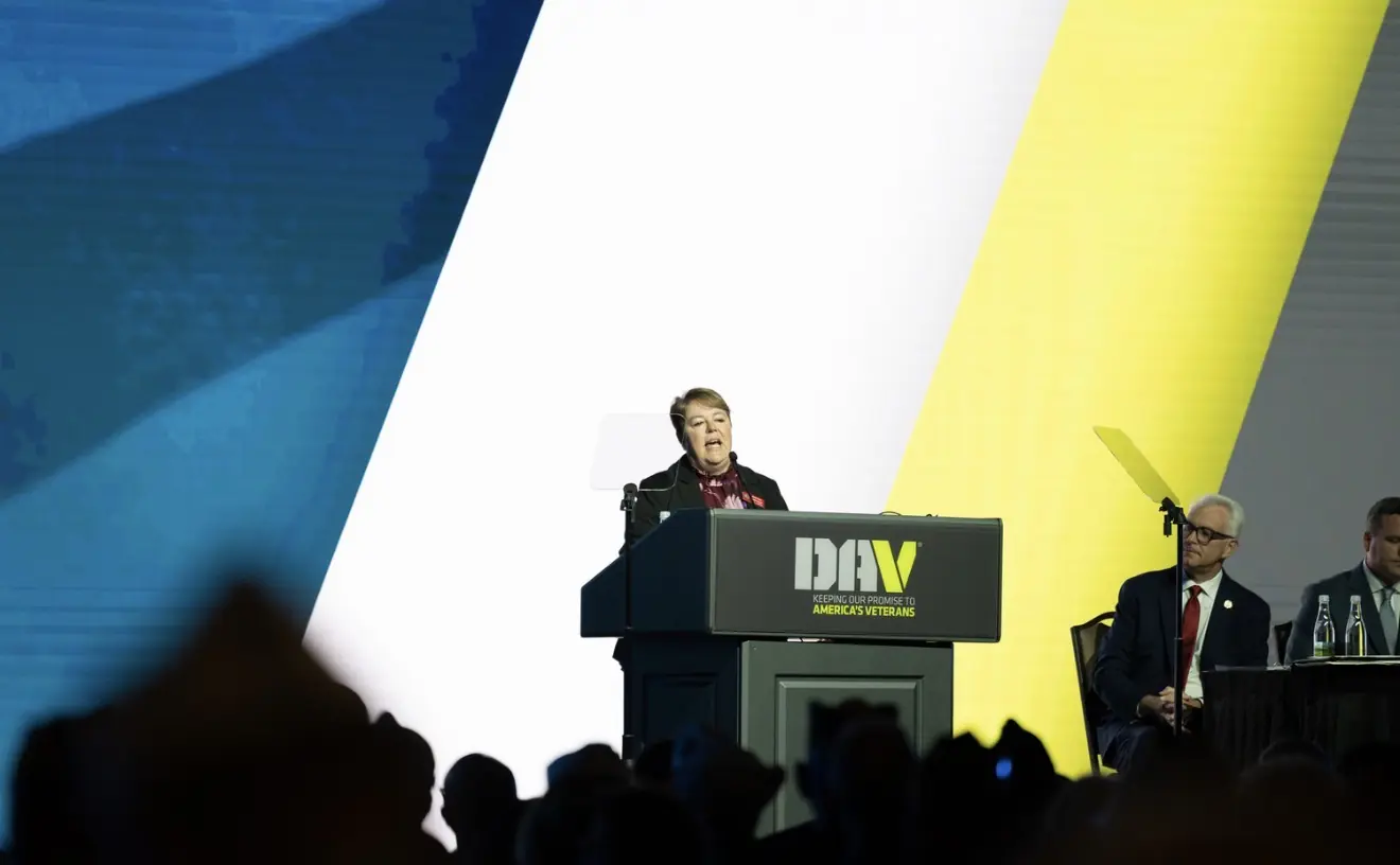 Delegates, speakers, and DAV leadership take part in convention proceedings.