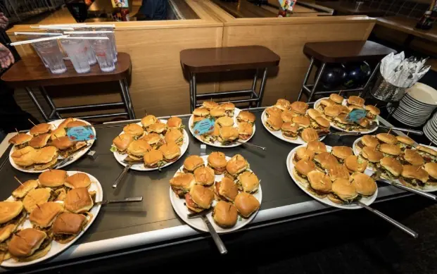 Convention attendees gather for food, conversation, and camaraderie.