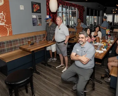 DAV members, families, and friends enjoy an Orlando bowling outing.