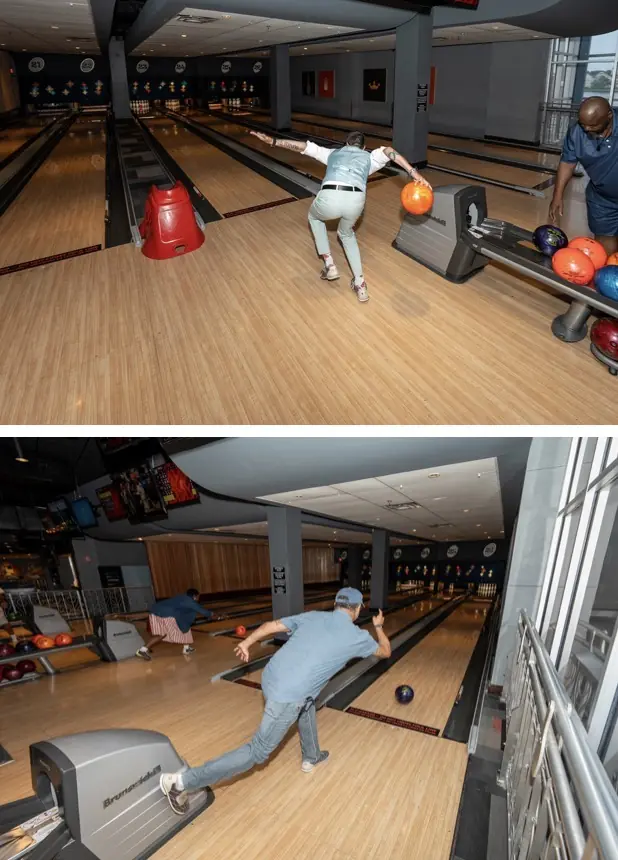 DAV members, families, and friends enjoy an Orlando bowling outing.